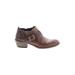 Charles David Ankle Boots: Slip-on Stacked Heel Boho Chic Brown Solid Shoes - Women's Size 7 - Round Toe