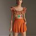 Anthropologie Shorts | Anthropologie Ollari Textured Shorts, Terracotta, Size S Nwt | Color: Orange | Size: S