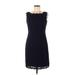 Adrianna Papell for E Live from the Red Carpet Cocktail Dress - Sheath: Blue Jacquard Dresses - Women's Size 6