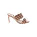 Alexandre Birman Mule/Clog: Slip-on Stilleto Cocktail Party Tan Shoes - Women's Size 38 - Open Toe