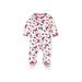 Just One You Made by Carter's Long Sleeve Onesie: White Print Bottoms - Size 9 Month