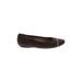 VANELi Flats: Slip On Wedge Work Brown Print Shoes - Women's Size 7 1/2 - Round Toe