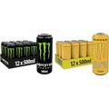 Monster Energy Drinks 24 Pack 500ml (12 Cans Original & 12 Cans Ripper (24 Cans (12 of Each))
