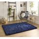 Lord of Rugs Shaggy Rug for Bedroom Living Room Fluffy Quality Luxury Hand Tufted Silky Soft Thick Pile Plain Non-Shedding Rug Indigo Blue X-Large 200x290 cm (6'7"x9'6")