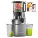 AMZCHEF Automatic Cold Press Juicer Machines 250W Free Your Hands -135MM Opening and 1.8L Capacity Slow Juicers for Whole Fruit and Vegetable, with Triple Filter, Safety Lock, Classic Grey