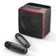 MusyVocay Karaoke System, Mini Bluetooth PA Speaker System with 2 Mini Wireless Microphones, Portable Sound Speaker for Kids and Beginners, Red