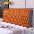 ZZYK Headboard Cover for Double King Size Bed,Padded Headboard Cover Queen Quilted Bed Headboard Slipcover Day Bed Bunk Bed Thicken Dustproof Cover,Orange,59"/Queen