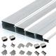 Cable Duct Cable Management Metal Cable Trunking 5 m Cable Tidy Box Floor/Wall Mounted Heavy Large Aluminium Wire Channels Indoor/Outdoor/Garage/Warehouse