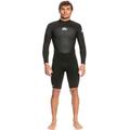 Quiksilver Mens Prologue 2mm Long Sleeve Back Zip Shorty Wetsuit - Black