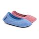 MUK LUKS Women's 2 Pack Travel Ballerina Set Slipper, Blue, Large UK