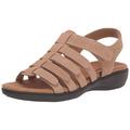 Trotters Women's Flat Sandals, Sand Nubuck Leather, 9 UK