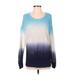 J.Crew Pullover Sweater: Blue Tie-dye Tops - Women's Size Small