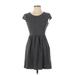 Madewell Casual Dress - Mini: Gray Solid Dresses - Women's Size X-Small