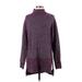 Nina Leonard Turtleneck Sweater: Purple Tops - Women's Size Small