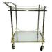 Sagebrook Home Two Tier 30"H Rolling Bar Cart, Rectangle, 30"H, Solid - 22" x 16" x 30"