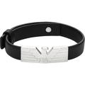 Emporio Armani - Armband Leder, Edelstahl Herrenschmuck Herren