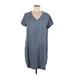 Cloth & Stone Casual Dress - Shift: Blue Dresses - Women's Size Medium