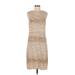 Lauren by Ralph Lauren Casual Dress - Sheath: Tan Zebra Print Dresses - Women's Size Medium