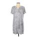 Marc New York by Andrew Marc Performance Casual Dress - Popover: Gray Zebra Print Dresses - Women's Size X-Large