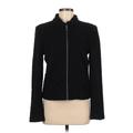 Ann Taylor LOFT Outlet Jacket: Short Black Print Jackets & Outerwear - Women's Size Medium