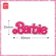 MINISO BARBIE-Lot de 10 autocollants brodés lettres dessin animé fer sur les vêtements badge