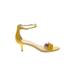 Nine West Heels: Strappy Kitten Heel Cocktail Yellow Shoes - Women's Size 10 - Open Toe