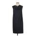 Calvin Klein Casual Dress - Shift Cowl Neck Sleeveless: Black Solid Dresses - Women's Size 6