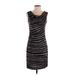 Ann Taylor LOFT Casual Dress - Sheath: Brown Zebra Print Dresses - Women's Size Small Petite