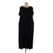 Lane Bryant Casual Dress - Midi: Black Solid Dresses - Women's Size 22 Plus