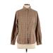 Woolrich Long Sleeve Button Down Shirt: Brown Checkered/Gingham Tops - Women's Size Large