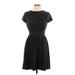 Susana Monaco Casual Dress - A-Line: Black Solid Dresses - Women's Size Large