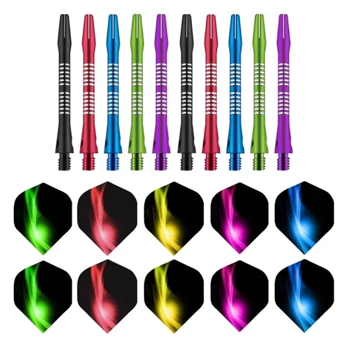 Dart-Zubehör-Kits, 2BA-Thread-Throwing-Fitting-Dart-Schäfte-Sets, mittlere Dart-Schäfte, Aluminium-Dart-Schäfte, Dart-Flights