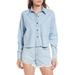 Fray Crop Denim Shirt