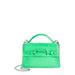 Lou Top Handle Croc Embossed Leather Crossbody Bag