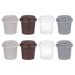 8pcs Coffee Cup Design Beauty Sponge Box Cosmetic Powder Puff Container Box
