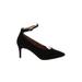 Halogen Heels: Pumps Stiletto Minimalist Black Solid Shoes - Women's Size 7 1/2 - Pointed Toe