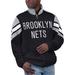 Men's G-III Sports by Carl Banks Black Brooklyn Nets Game Ball Full-Zip Track Jacket
