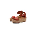 See by Chloé , Red Glyn Sandals with Adjustable Strap and Golden Buckle ,Orange female, Sizes: 4 UK, 7 UK, 6 UK