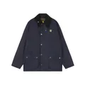 Barbour , Indigo Beaufort Waxed Jacket with Fox Head Patch ,Blue male, Sizes: L