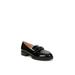 Wide Width Women's London 2 Flat by LifeStride in Black Faux Leather (Size 8 W)