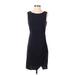 Q&A Casual Dress - Sheath: Black Solid Dresses - Women's Size Small