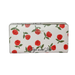 Kate Spade Bags | Kate Spade Dana Festive Rossette Large Slim Bifold Wallet Rose Print | Color: Red | Size: Os