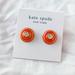 Kate Spade Jewelry | Know The Ropes Mixed Media Gold Red Stud Earrings New | Color: Gold | Size: Os