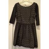 Lilly Pulitzer Dresses | Lilly Pulitzer Dress Size 8 Black Lace Overlay 3/4 Sleeve Keyhole Back New | Color: Black | Size: 8