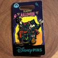 Disney Jewelry | Disney Parks Pin Goofy Happy Halloween 2023 As Jester With Bats Candy Spider Web | Color: Green/Orange | Size: Os