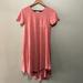 Lularoe Dresses | Lularoe Short Sleeve T-Shirt Dress W/ Chest Pocket Pink Size Xsmall | Color: Pink/White | Size: Xs