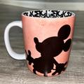 Disney Dining | Disney Mickey Mouse Silhouette Coffee Mug Authentic Original Disney Parks | Color: Black/Red | Size: 4.25” Height X 3.5” Width