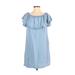 Zara Casual Dress - Mini: Blue Print Dresses - Women's Size Small