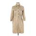 Ann Taylor LOFT Casual Dress - Shirtdress: Tan Dresses - Women's Size Small