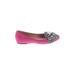 James Chan Flats: Pink Shoes - Women's Size 7 - Almond Toe